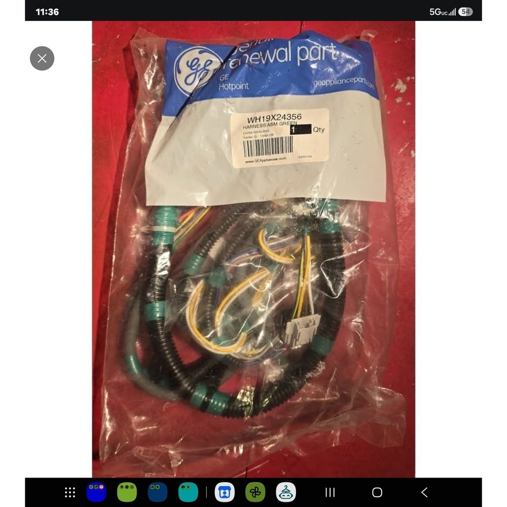 GE Hotpoint Washer Wire Harness Assembly WH19X24356 Genuine OEM Part